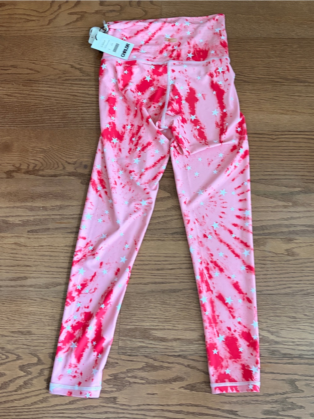 NWT Chrldr Tie Dye stars- high waisted leggings size Medium